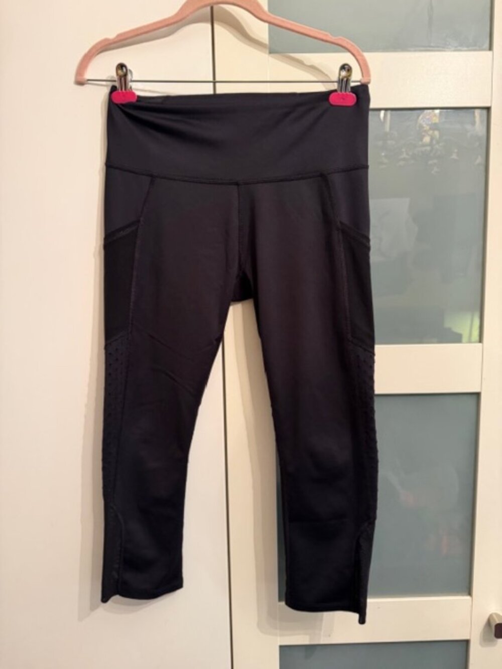 Leggings, capri, dark navy, size M